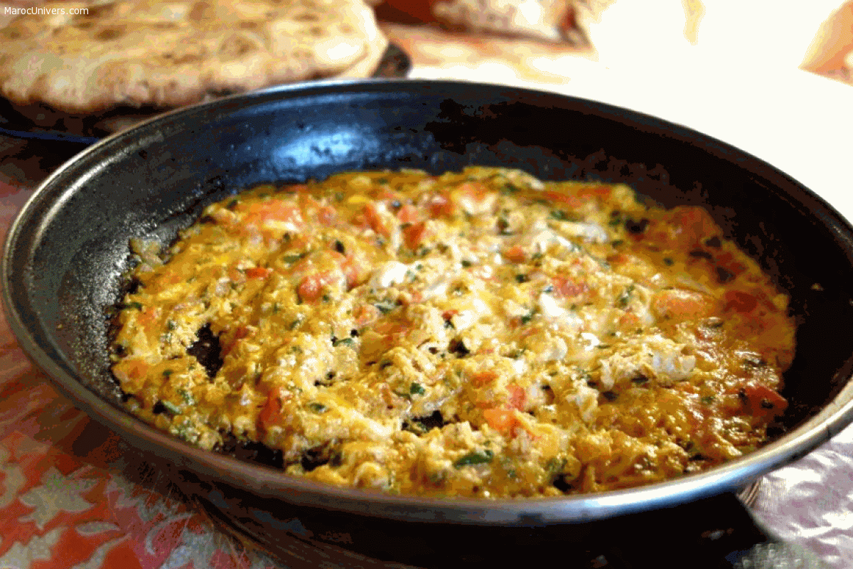 Omelette marocaine aux tomates