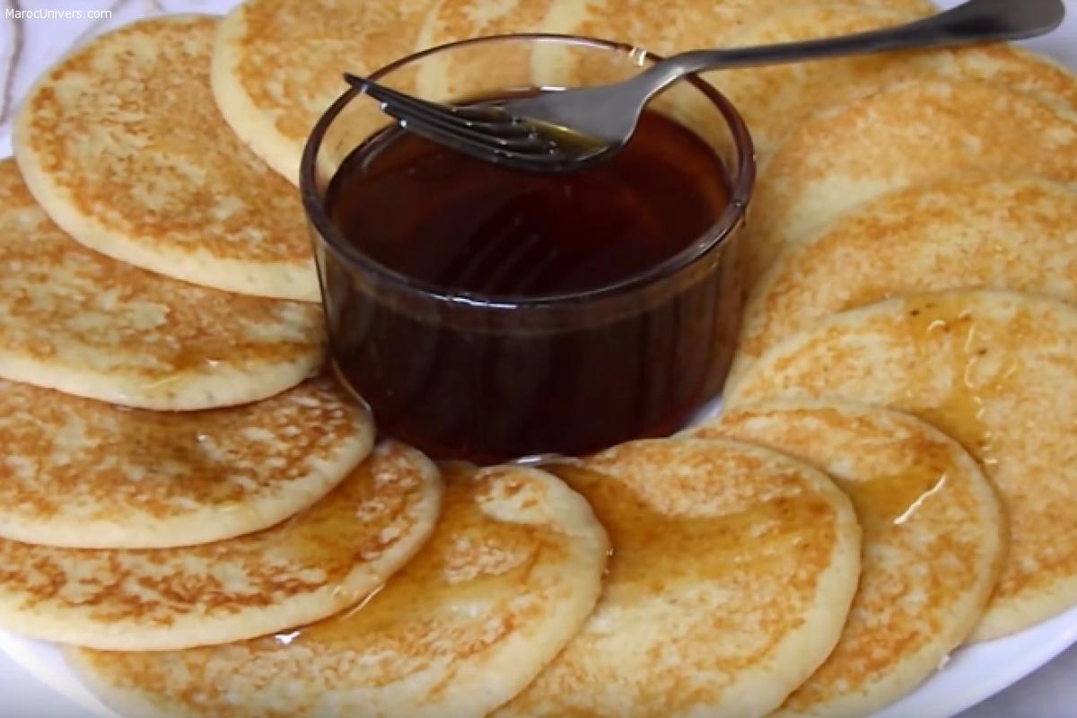 Pancakes à la semoule حريشات بانكيك للفطور و اللمجة