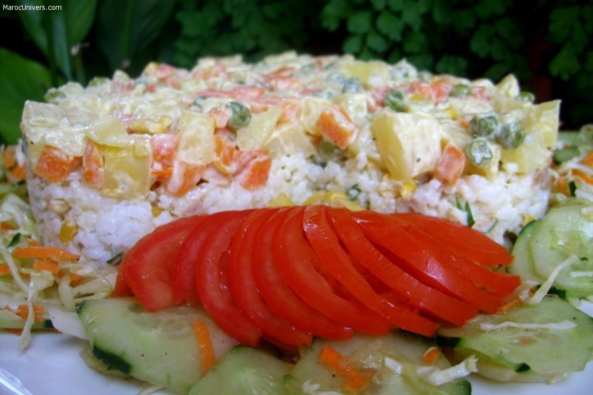 Salade de riz au thon et légumes facile