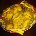 Poulet olives et frites