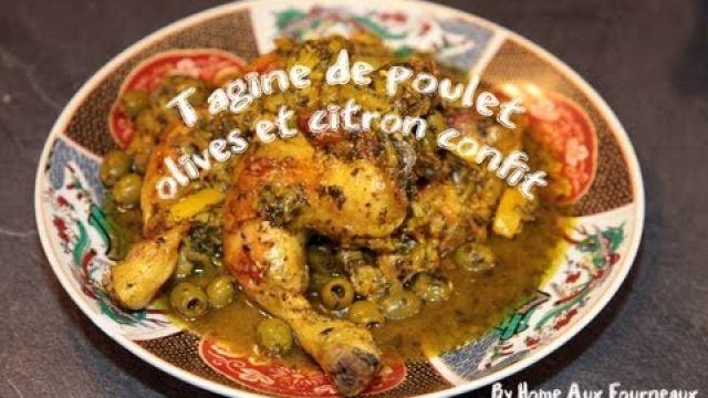 Tagine au poulet aux olives vertes et citron confit