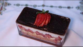 Tiramisu express aux fraises تيراميسو بالفراولة في دقائق