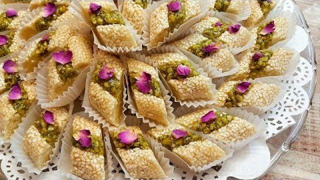 gateau de printemps حلوة اللوز بالزنجلان و البيسطاش